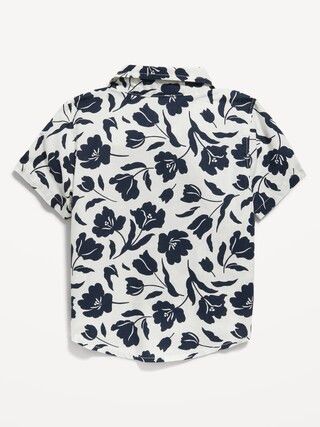 Short-Sleeve Printed Poplin Shirt for Toddler Boys | Old Navy (US)