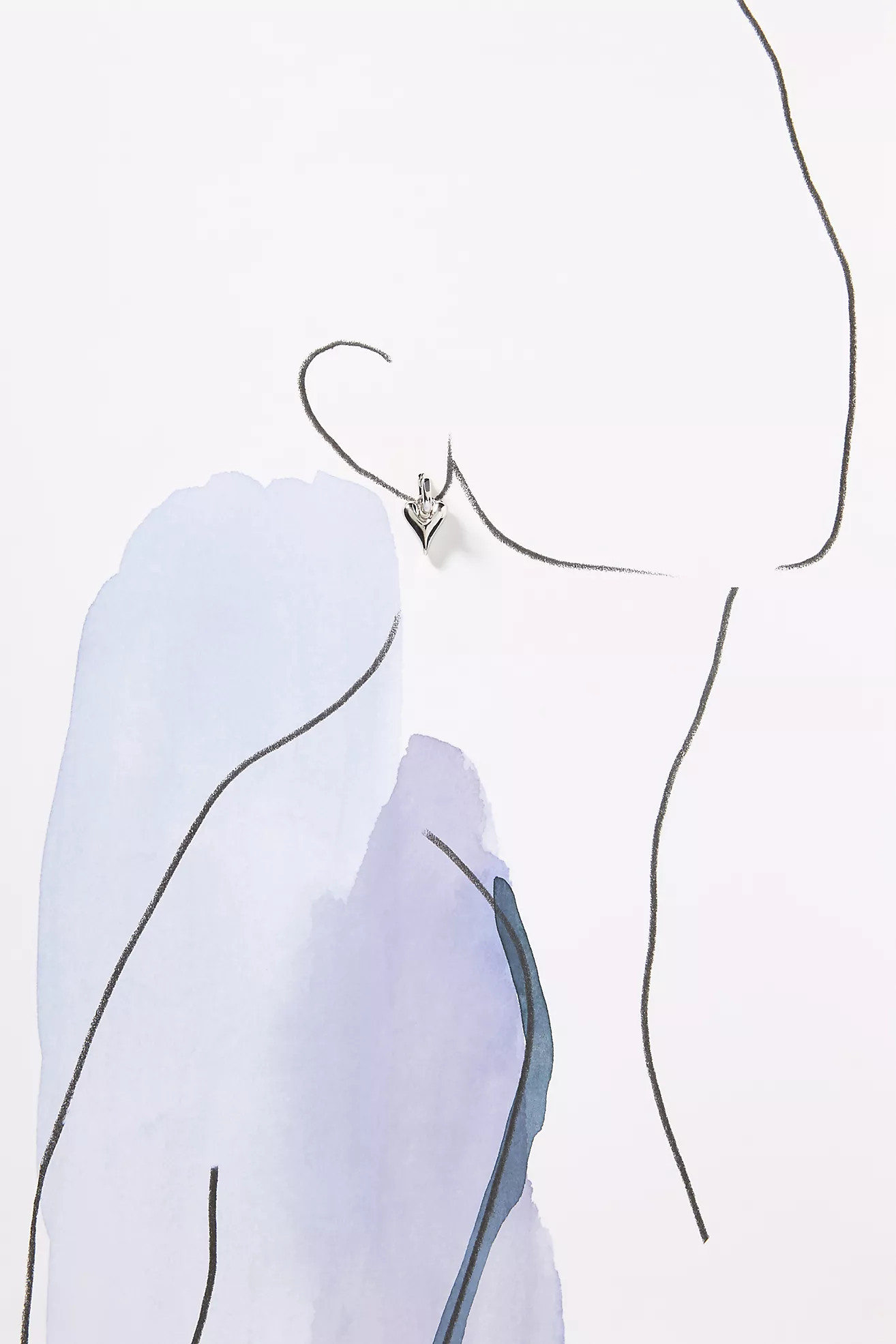 Be Mine Puffy Heart Charm Huggie Hoop Earrings | Anthropologie (US)