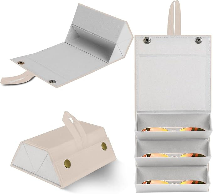 Travel Sunglasses Organizer, Sunglasses Travel Case for Multiple Pairs | Amazon (US)