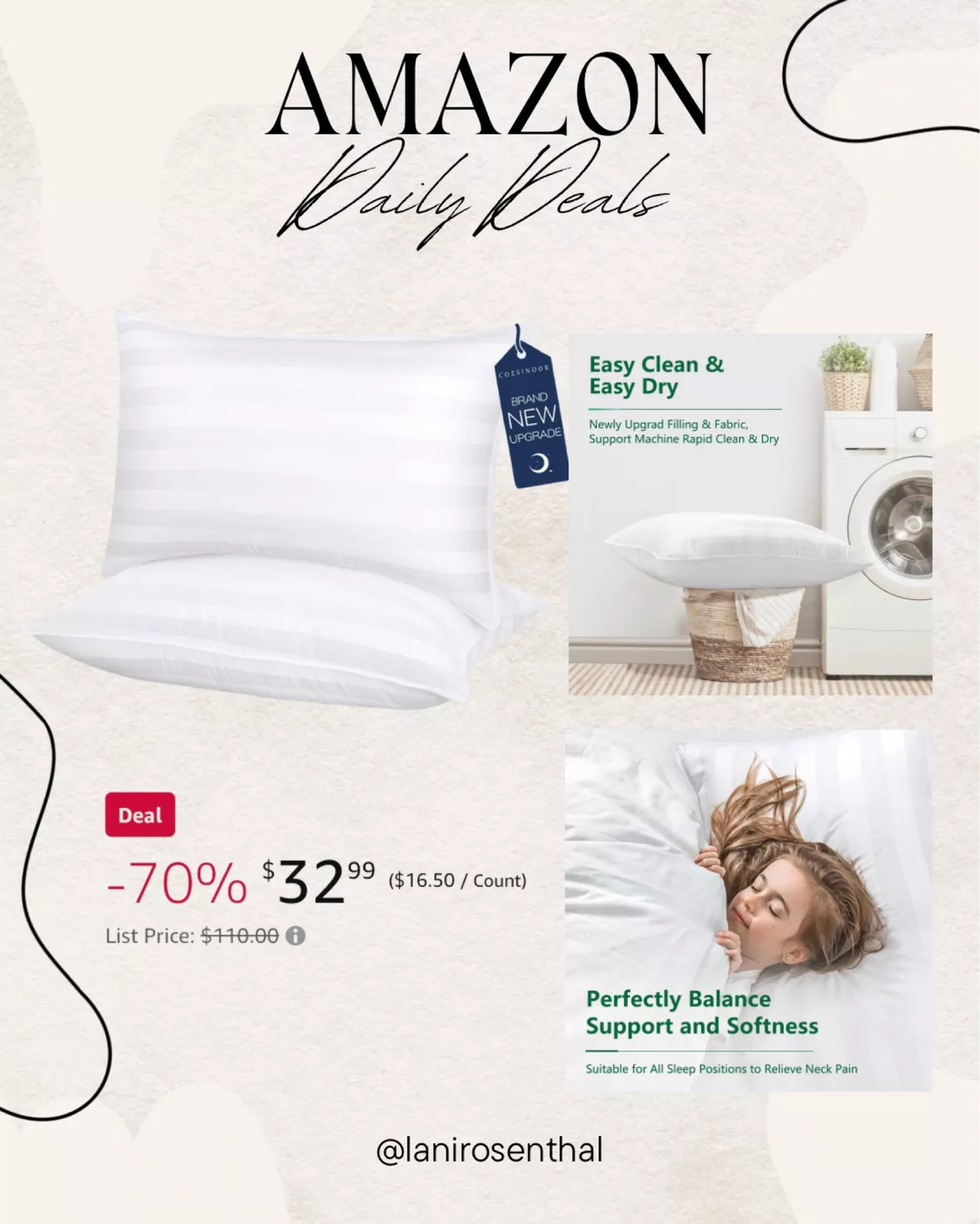 Cozsinoor's Bed Pillows Are on Sale and Have a Coupon at