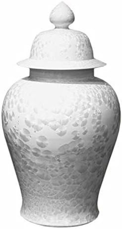 Crystal Shell Temple Decorative Jar White Porcelain Handmade | Amazon (US)