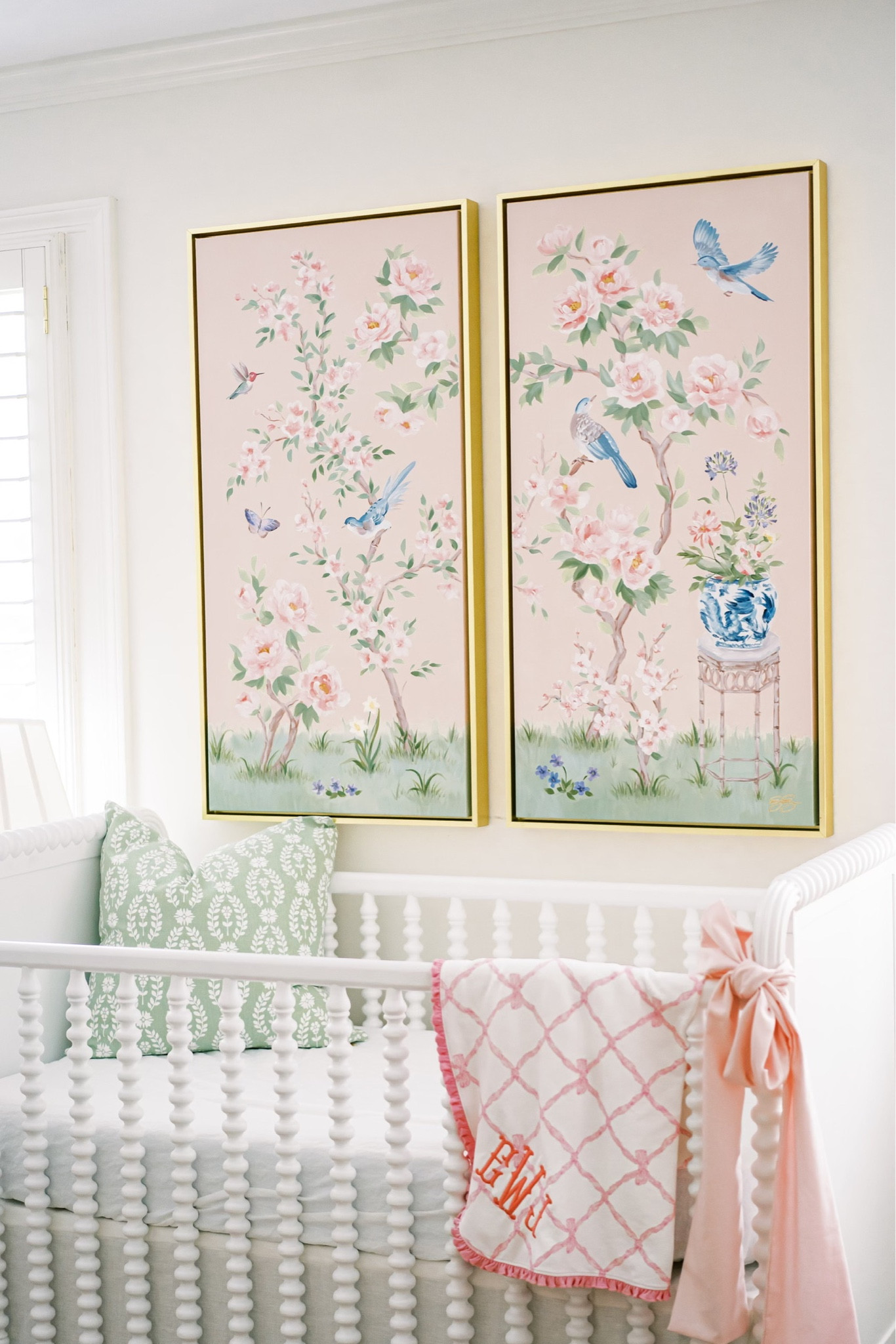 Baby girl nursery 

Pink chinoiserie wall art monogrammed baby pillow bow blanket white Jenny Lind crib girl nursery green throw pillow pastel art prints grandmillennial
Preppy coastal granddaughter 

#LTKbaby #LTKhome #LTKFind