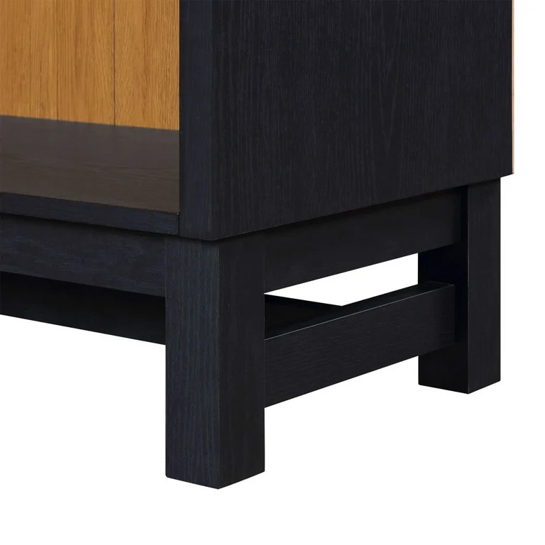 Better Homes & Gardens Juliet Open Arch Bookcase, Rich Black and Light Honey - Walmart.com | Walmart (US)