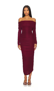 Ronny Kobo Varonica Dress in Oxblood from Revolve.com | Revolve Clothing (Global)