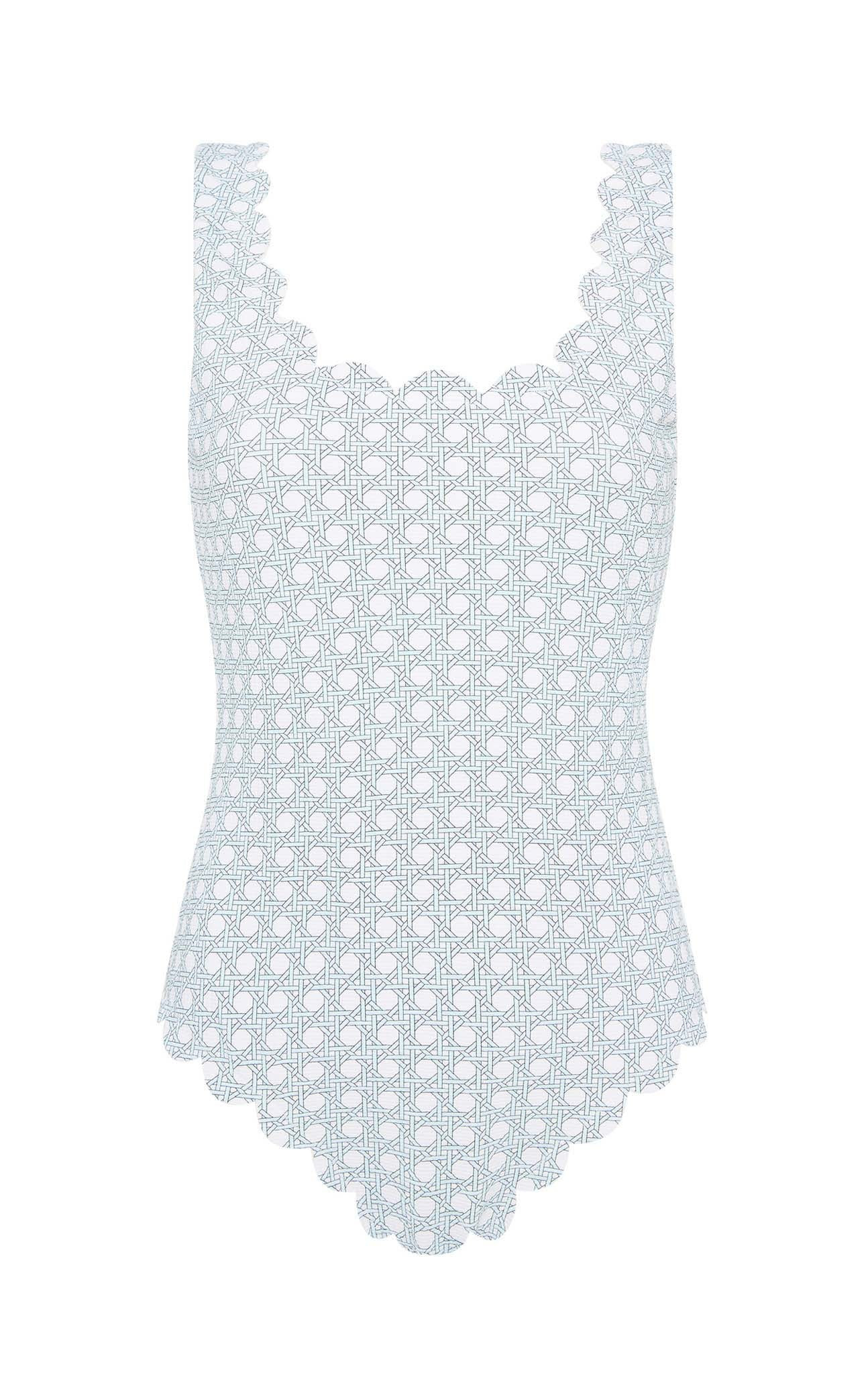 Palm Springs Maillot in Morning Cane Print/Coconut | Marysia Swim