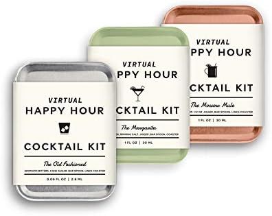 W&P The Virtual Happy Hour Cocktail Kit, Variety | Pack of 3 | Make at Home Craft Cocktails | No Bar | Amazon (US)