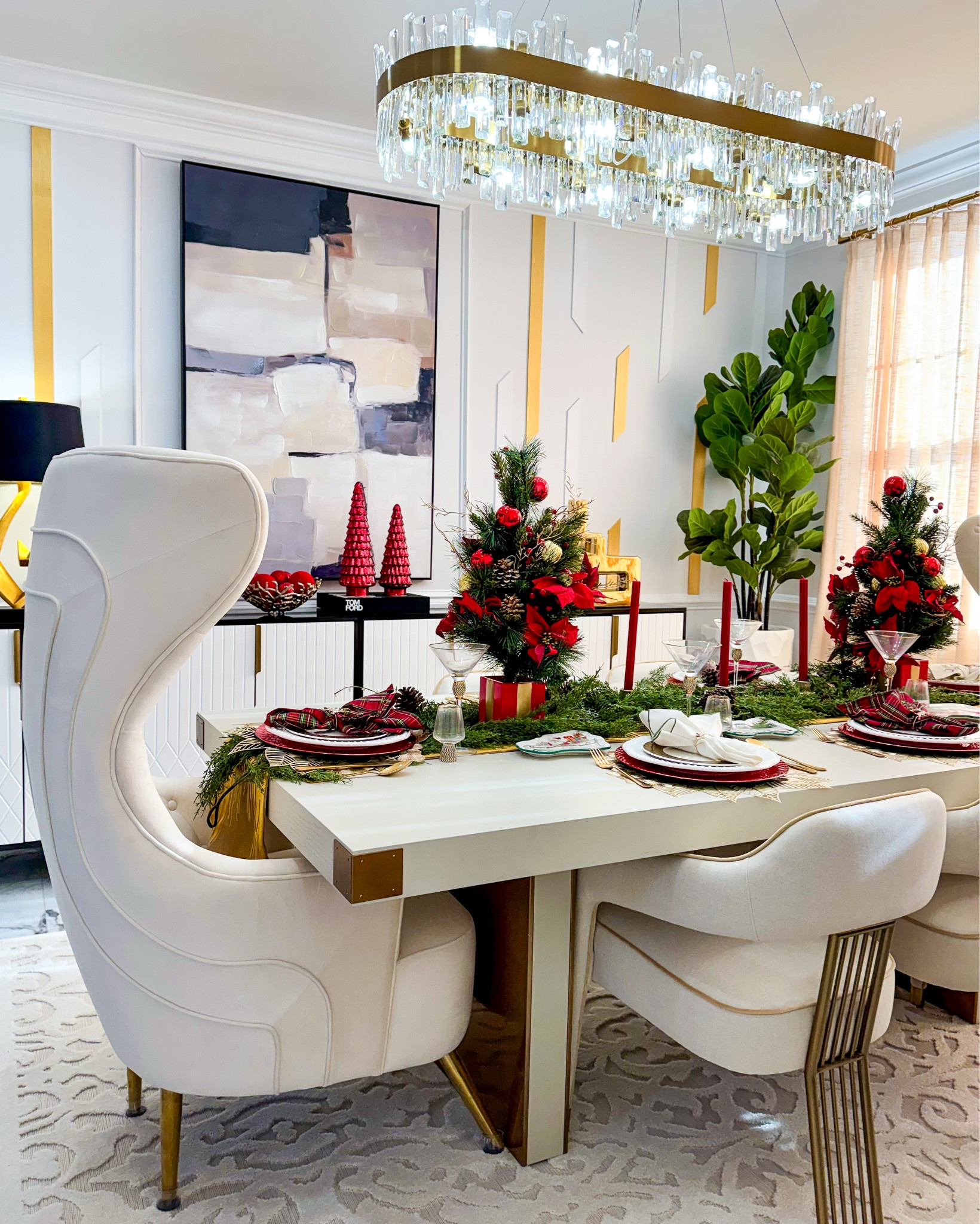 Formal dining holiday styling 🎄🎅 Tap below to shop! Follow me @omabelle for more Fashion, Home & everything inbetween. Glad to have you here!!! 💕😊🙏

Home | Home decor |Entryway decor | Entryway table | console table | Buffet table | Accent table
Pottery barn | Amazon home
Restoration hardware look for less |Luxe for less | Entryway ideas | Foyer table | Foyer decor | Sofa table | Black sofa table | Black console | Black accent table
| Black wooden table |Living room decor | Rugs | Area rug | Neutral rug | Living room family room rug | Sofa sectional | Washable cleanable sofa | Family friendly sofa furniture | Stain resistant fabric sofa | Cloud sofa | Family kid toddler | pet friendly sofa | Coffee table | Livingroom | Home decor | bedding | bedroom | fall decor |  fall porch | dresser | rug | kitchen | dispenser | cutlery set | knives 


#LTKHoliday #LTKU #LTKHome