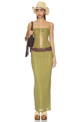 Lali Maxi Skirt Set in Olive Green | Revolve Clothing (Global)