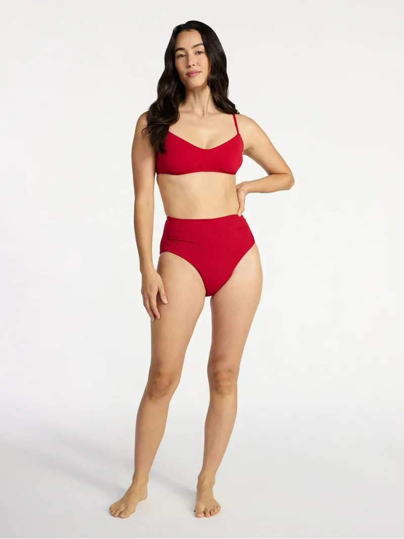 Time and Tru Women's and Women's Plus Size Ribbed Bralette Top, Sizes XS-3X | Walmart (US)