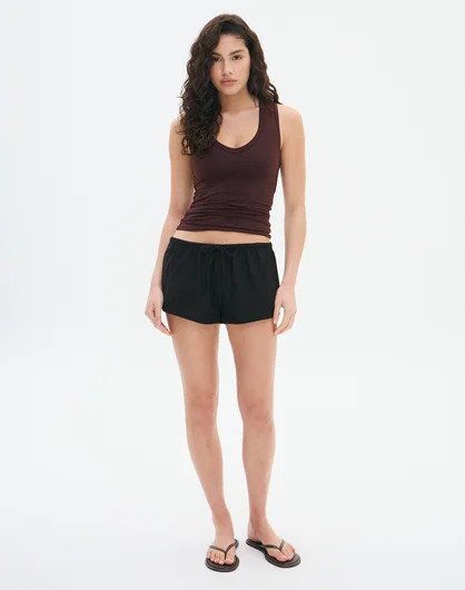 Linen Blend Tie Waist Mini Short | Glassons (Australia)