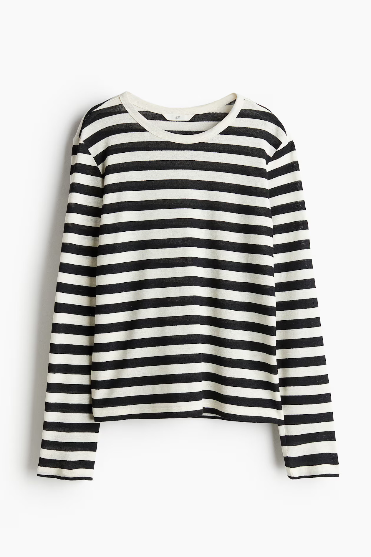 Langarmshirt - Cremefarben/Schwarz gestreift - Ladies | H&M DE | H&M (DE, AT, CH, NL, FI)