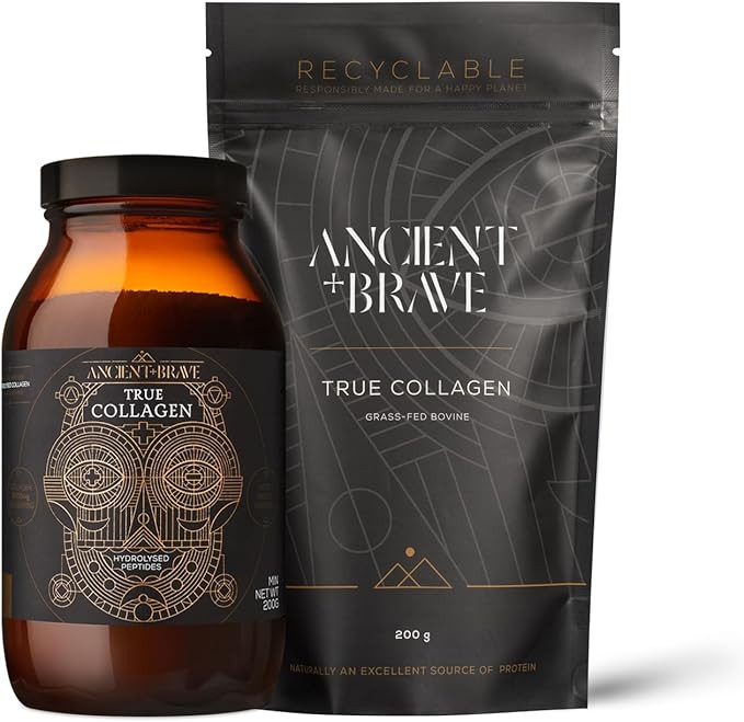 Ancient + Brave True Collagen 200g - Grass-Fed Bovine Collagen Powder - 100% Hydrolysed Collagen ... | Amazon (UK)
