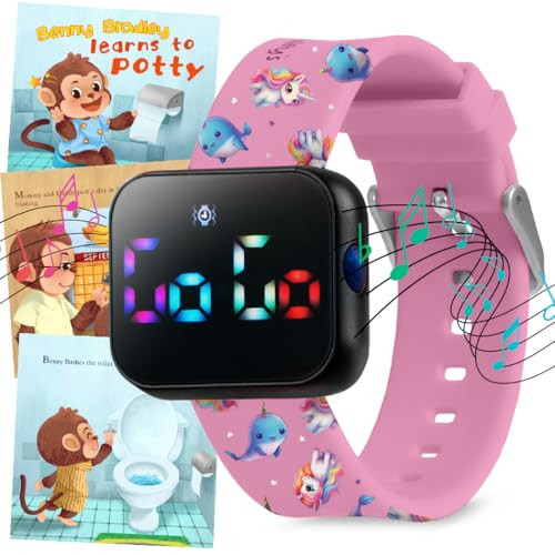 Potty Training Watch for Kids V2 – A Water Resistant Toilet Reminder Device for Boys & Girls to Train Your Toddler with Fun/Musical & Vibration Interval Reminder with Potty Training eBook (Unicorns) | Amazon (US)