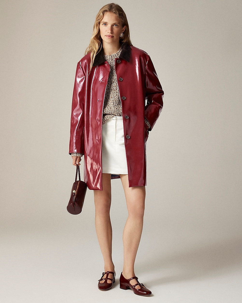 Collection Barn Jacket™ in patent faux leather | J. Crew US