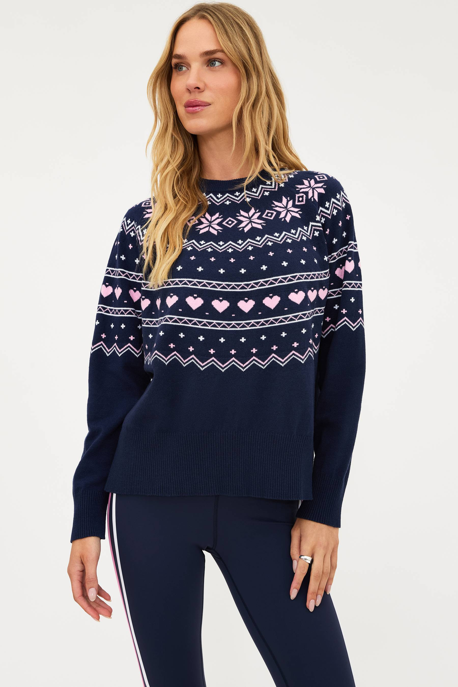 Elizabeth Sweater Snowy Peak Fairisle | Navy Winter Sweater | Beach Riot | Beach Riot