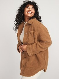 Cozy Sherpa Shacket for Women | Old Navy (US)