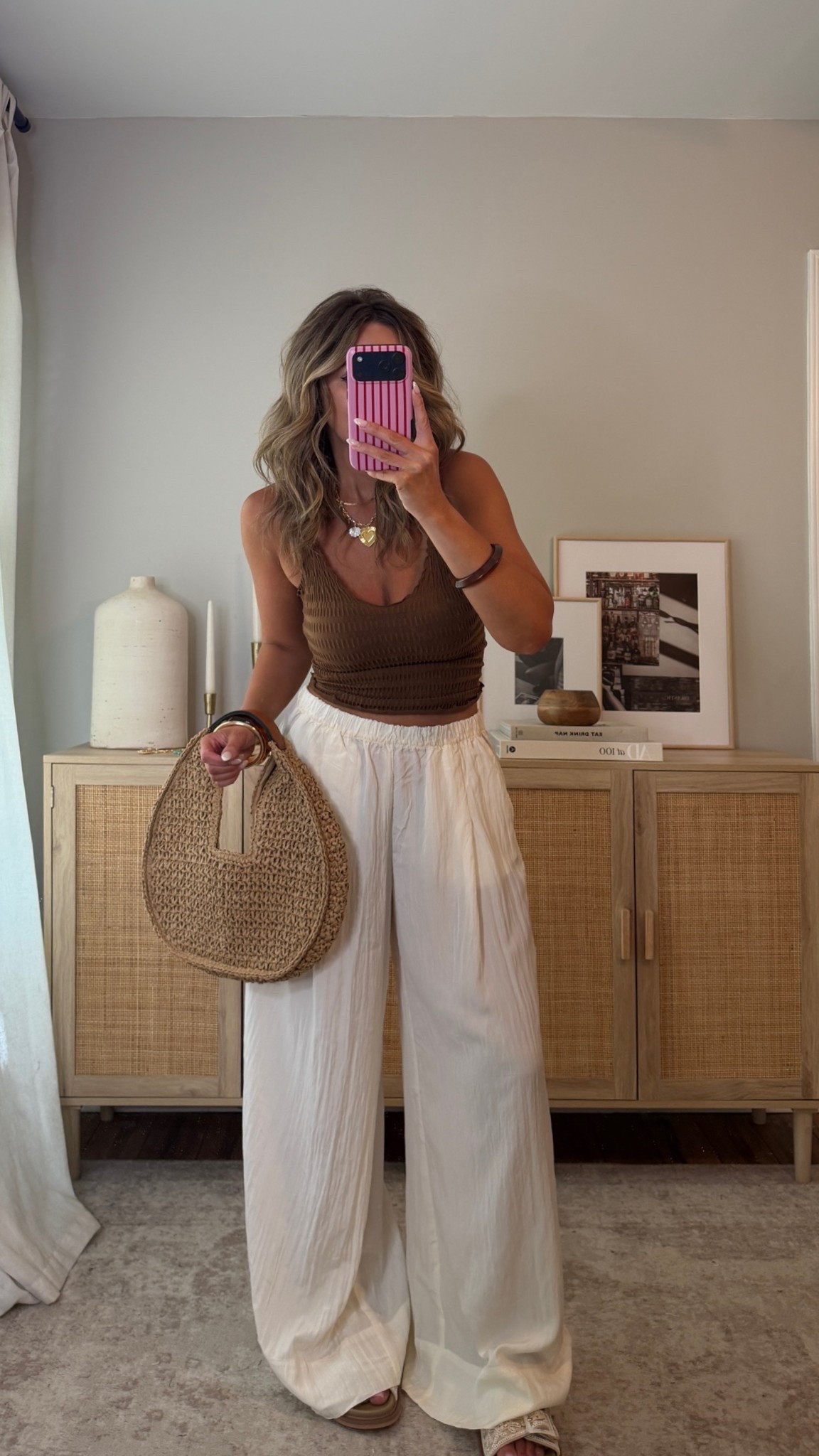 easy effortless vacation outfits! size M top + bottoms. for anything vici use code LEANN35 for 35% off! vacation outfits, summer outfits, beach outfits, amazon

#LTKootd