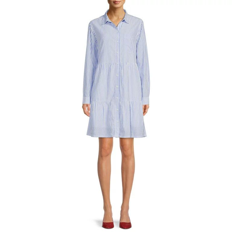 BeachLunchLounge Women's Tiered Shirtdress | Walmart (US)