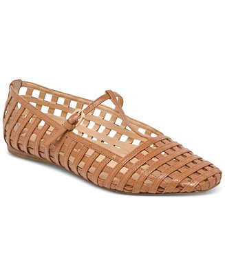 Women's Rains T-Strap Woven Mary Jane Flats | Macy's