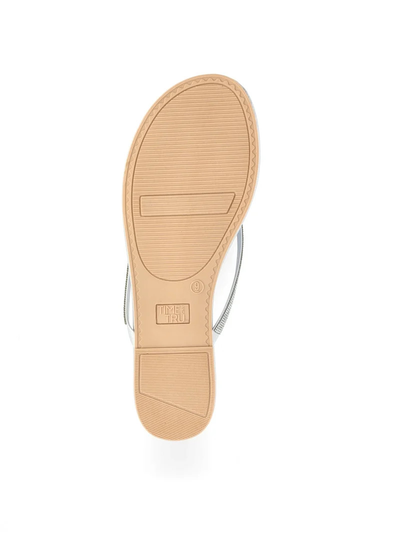 Time and Tru Women's Barely There Sandals, Wide Width Available | Walmart (US)