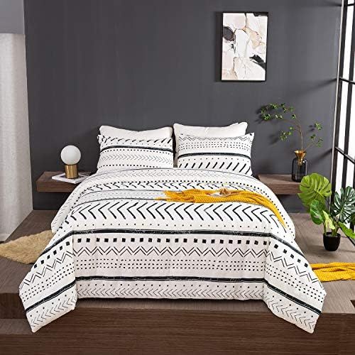 Jumeey White Boho Comforter Set Queen Aztec Bedding Full Size Black and White Comforter Bohemian ... | Amazon (US)