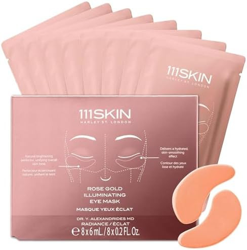 111SKIN Rose Gold Illuminating Eye Mask, Brightening & Hydrating Under Eye Patches for Dull, Dry ... | Amazon (US)