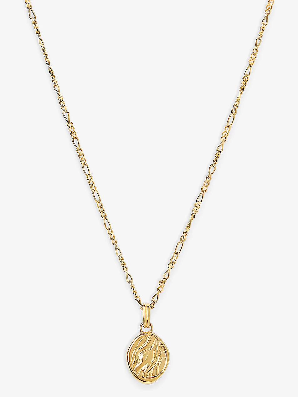 Victoria coin 18ct yellow gold-plated recycled sterling-silver pendant necklace | Selfridges