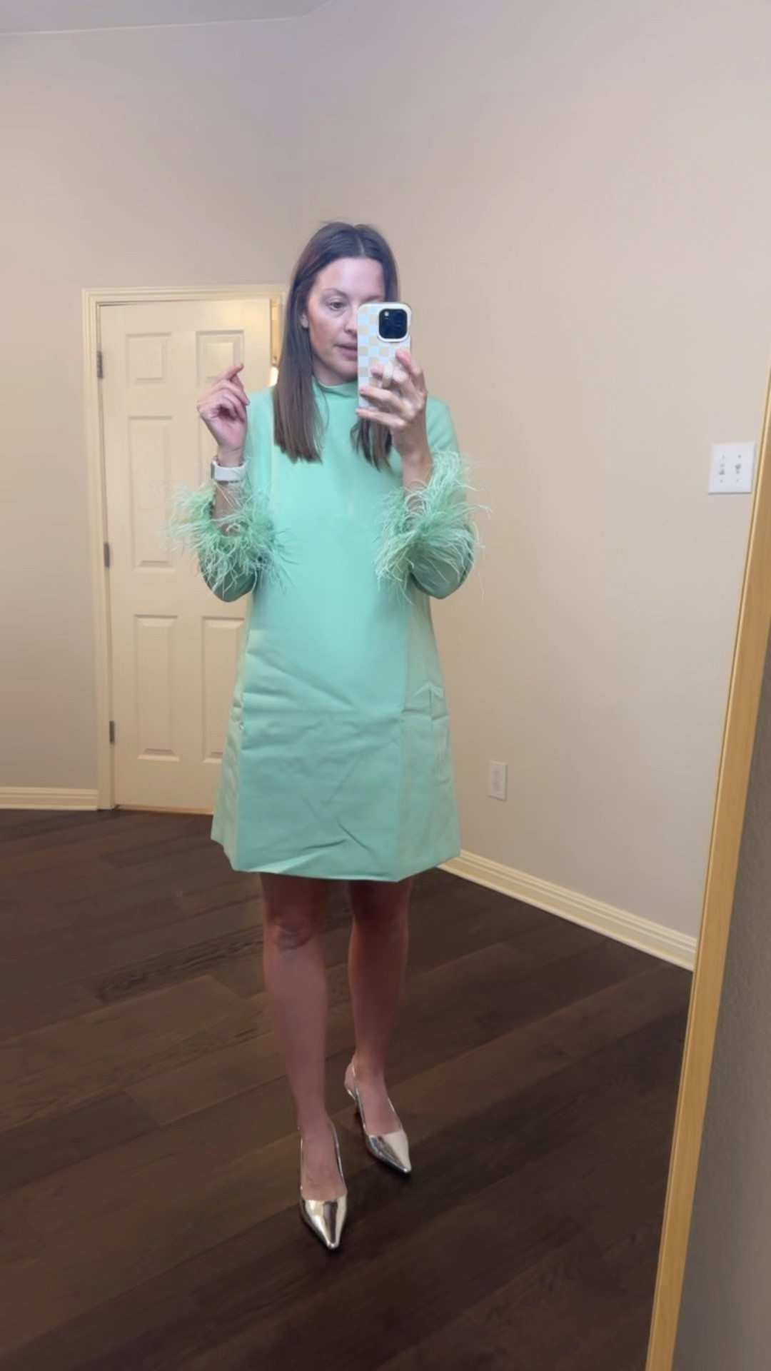 Guest of wedding dress 
Wearing a M in dress
Use code: YouRule for 20% off dress 
Kitten heel tts 