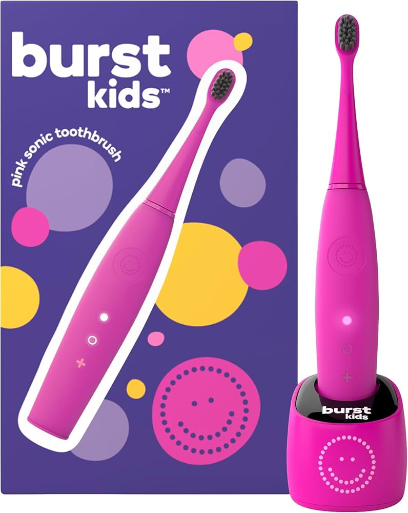 Burst Kids & Toddlers Electric Toothbrush (Pink) | Soft Bristles | Two Minute Timer | Rechargeabl... | Amazon (US)