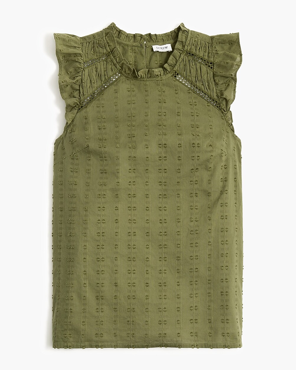 Flutter-sleeve cotton clip top | J.Crew Factory