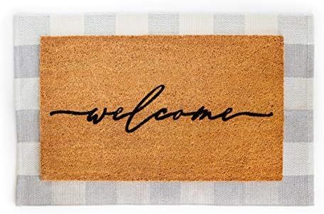 Layered Outdoor Welcome Mat Set - Coconut Coir (18-inch x 30-inch) and Woven Doormat (24-inch x 35-i | Amazon (US)