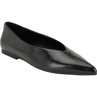Calvin Klein Gemeen Pointed Toe Flat in Black 002 at Nordstrom, Size 8.5 | Nordstrom