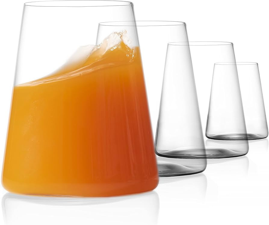 Premium Highball Drinking Glasses Set of 4, 17oz - Ideal Father's Day Gift - High-Quality German-... | Amazon (US)