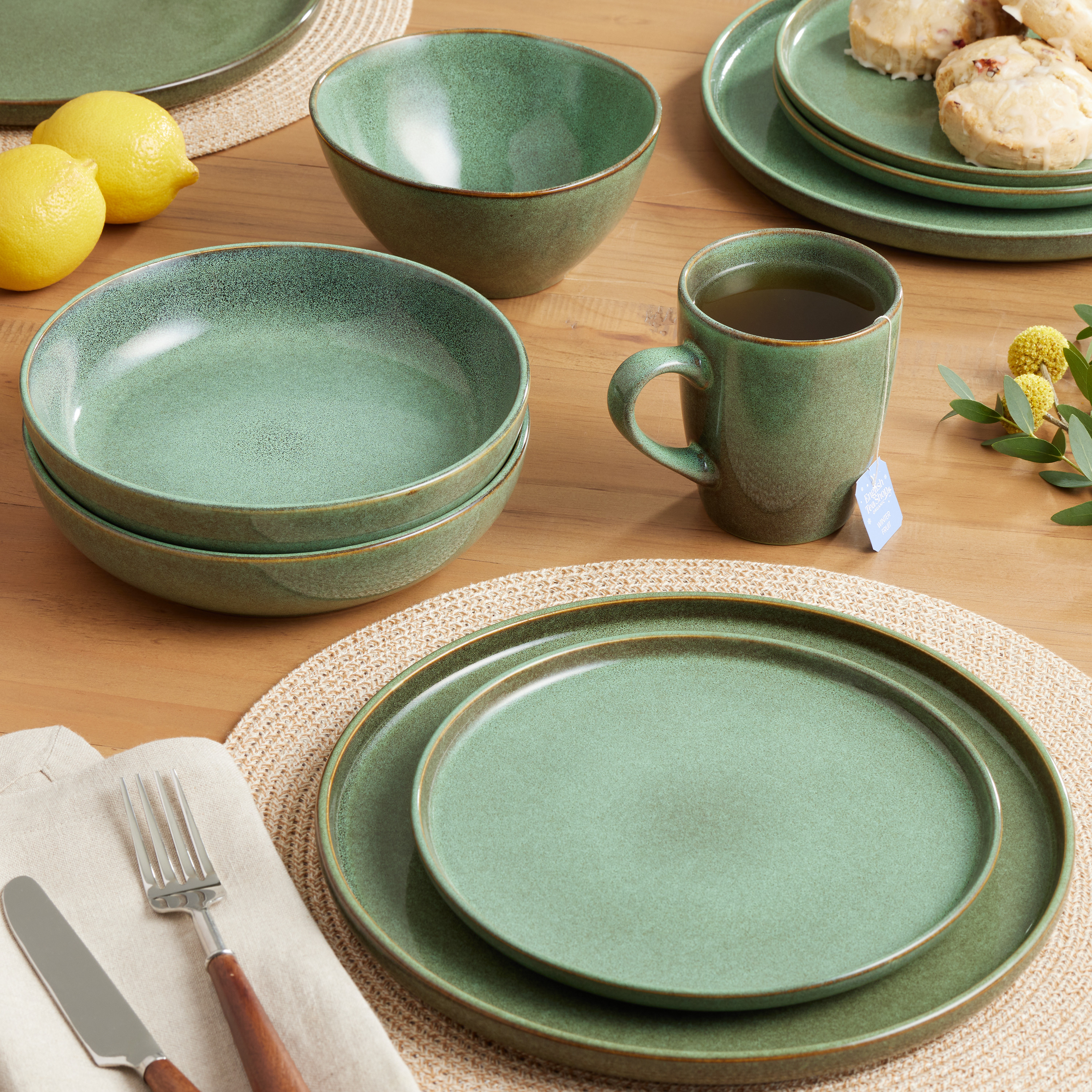 Grove Green Speckled Reactive Glaze Dinnerware Collection | World Market