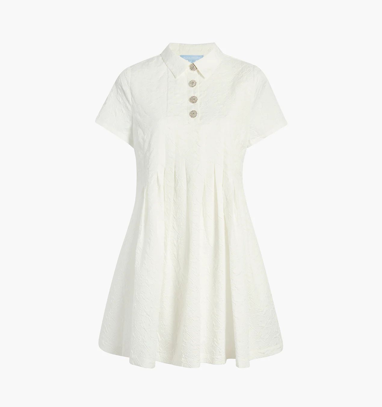 The Rosalind Dress - Winter White Puffy Jacquard | Hill House Home