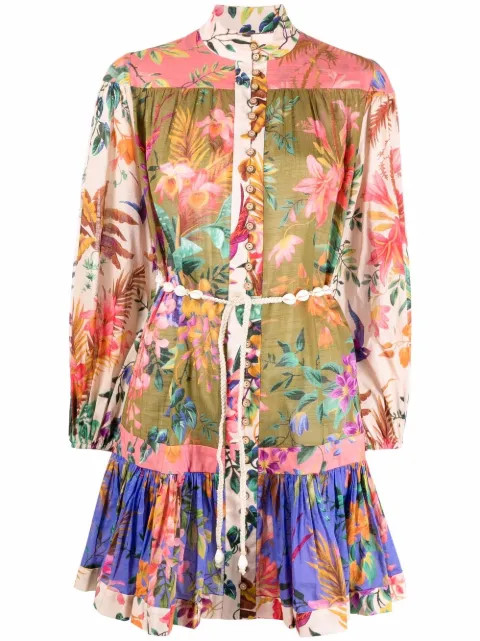 Tropicana print belted mini dress | Farfetch Global