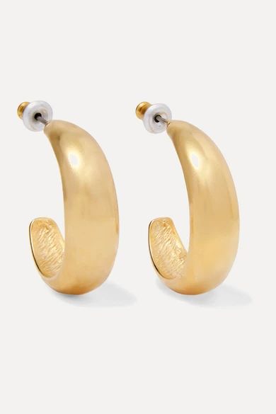 Gold-tone hoop earrings | NET-A-PORTER (UK & EU)