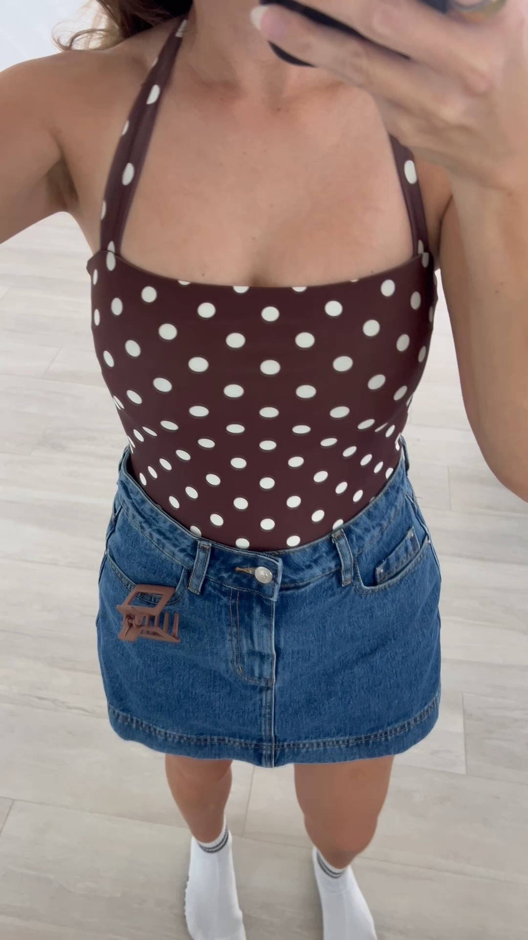 Polka dot top 

#LTKStyleTip #LTKSwim