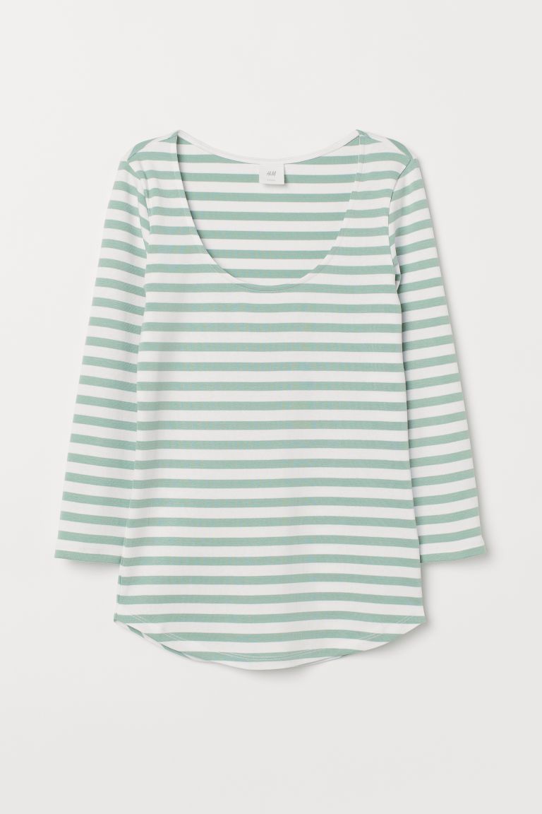 Shirt mit tiefem Ausschnitt | H&M (DE, AT, CH, NL, FI)