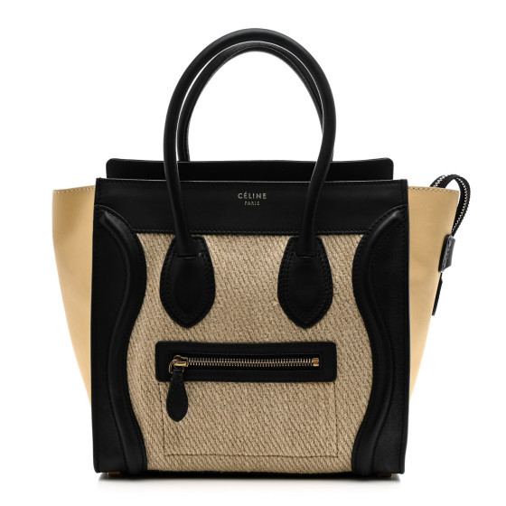 Canvas Smooth Calfskin Micro Tri-Color Luggage Beige | FASHIONPHILE (US)