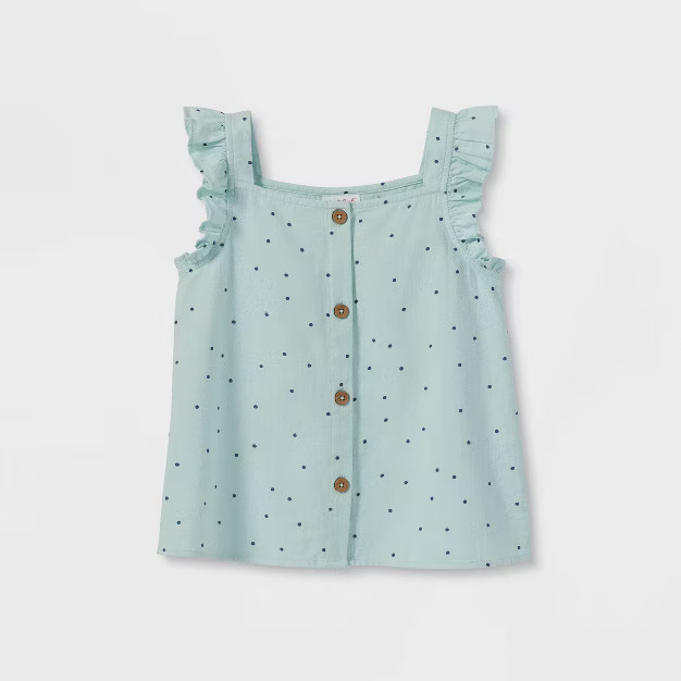 Girls' Printed Sleeveless Woven Top - Cat & Jack™ | Target