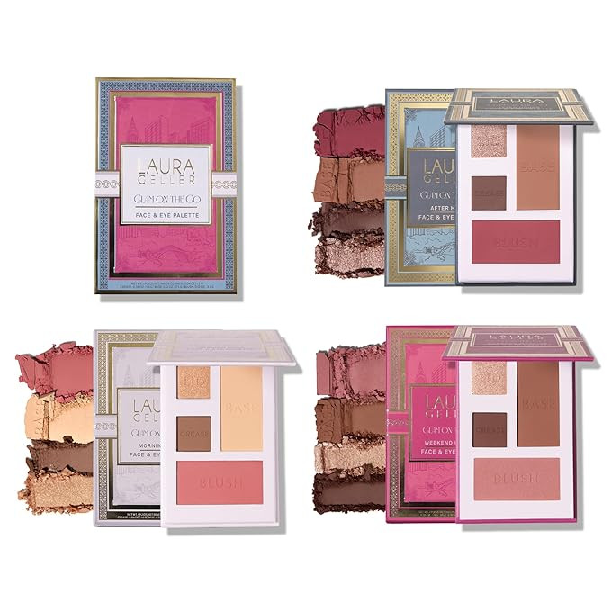 LAURA GELLER NEW YORK Glam On the Go Eyeshadow & Blush Palettes - Each Set Includes Three Palette... | Amazon (US)