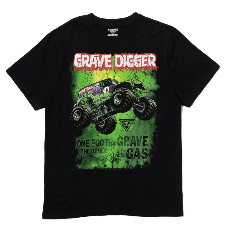 Monster Jam Grave Digger Mens T-Shirt Adult | Walmart (US)