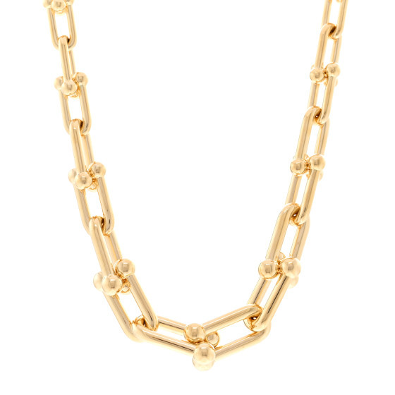 18K Yellow Gold Hardwear Graduated Link Necklace | FASHIONPHILE (US)