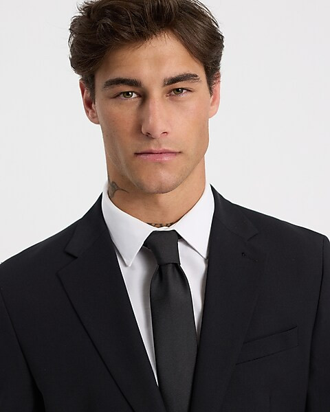 Slim Black Wool-Blend Modern Tech Suit Jacket | Express