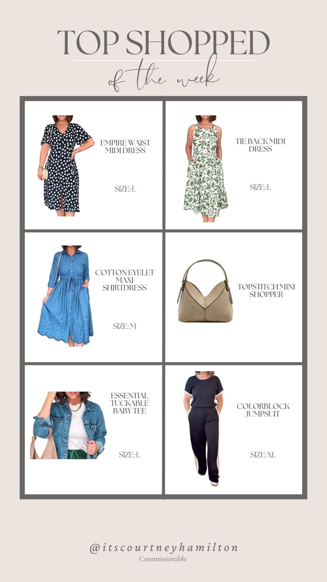 Top Shopped of the Week!!

top sellers, finds under 100, finds under 50, walmart, spring fashion, vacation outfit, spanx, purse, courtney hamilton 

 #LTKootd #LTKSeasonal #LTKTravel