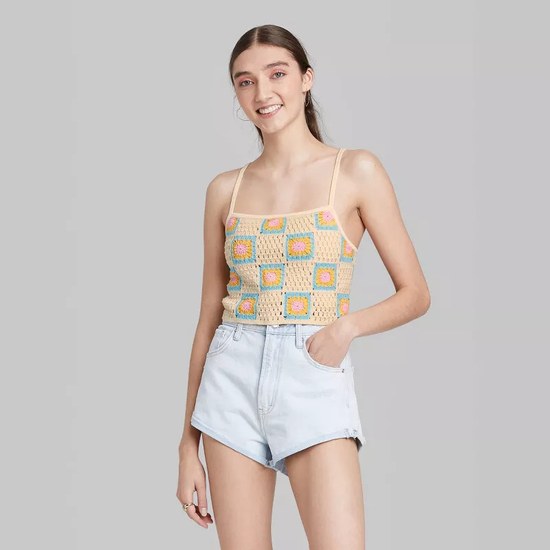 Women's Crochet Tiny Tank Top - Wild Fable™ | Target