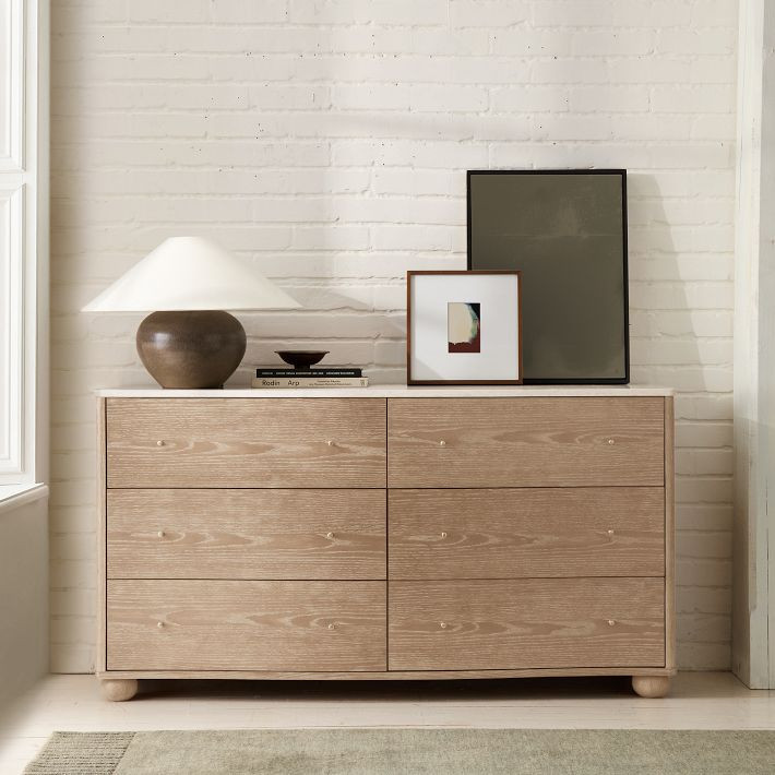Clementine Marble 6-Drawer Dresser (60") | West Elm (US)