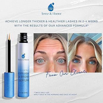 Advanced Serum for Thicker, Longer Eyelashes and Eyebrows - Grow Luscious Lashes with Brow Enhanc... | Amazon (US)