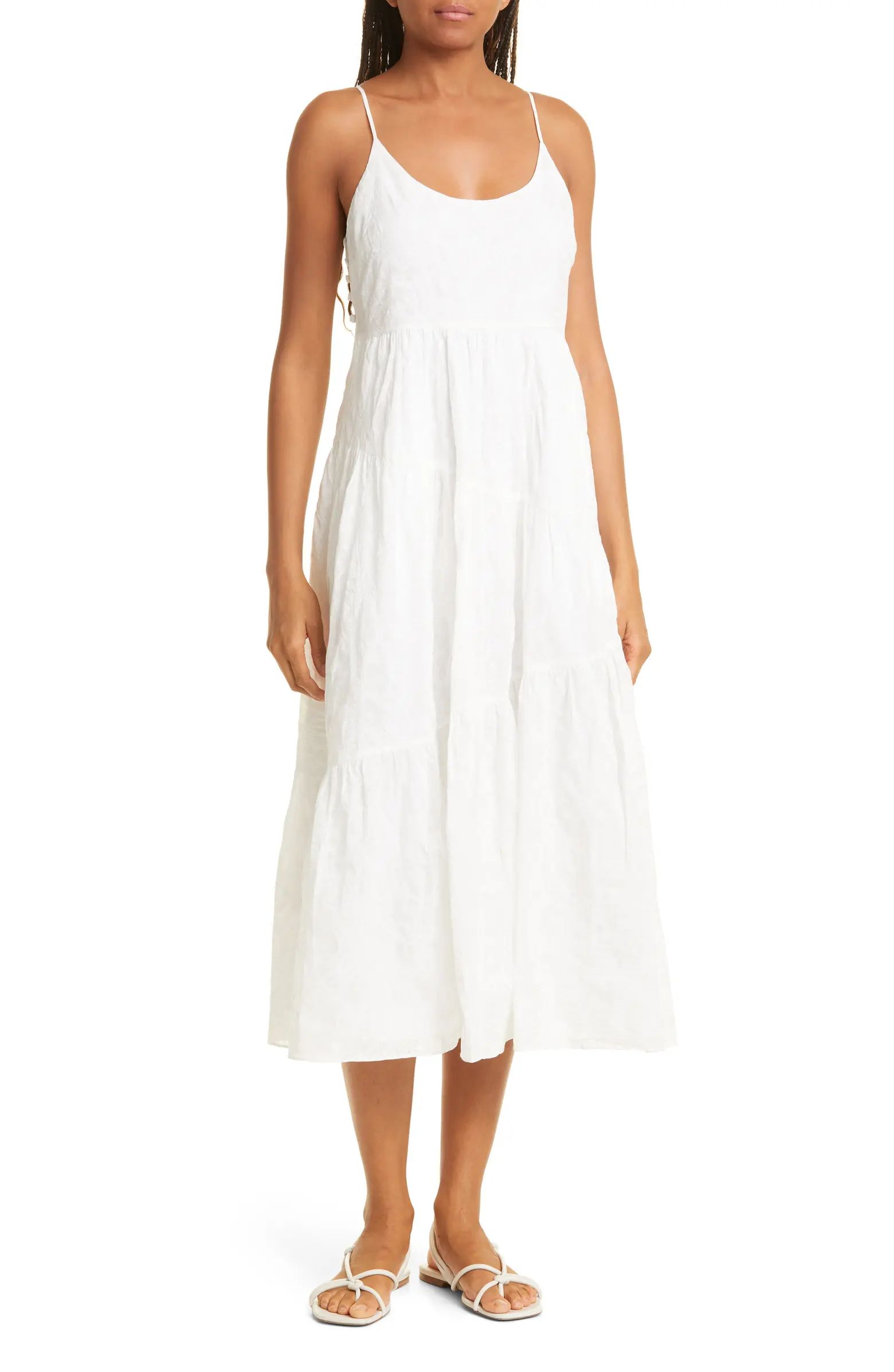 Club Monaco Traveling Tiered Cotton Maxi Dress | Nordstrom | Nordstrom